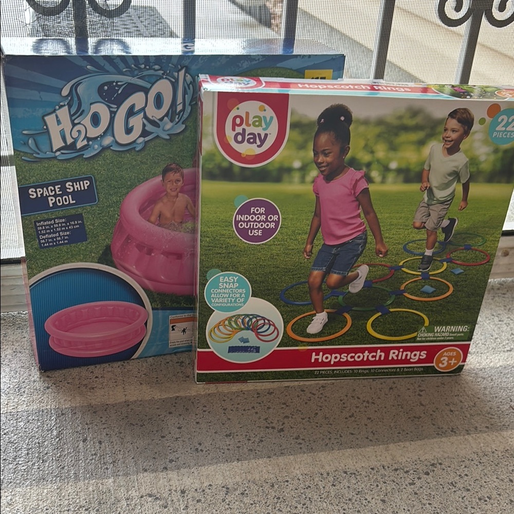Hopscotch Rings Set - Colorful Outdoor Fun NWT